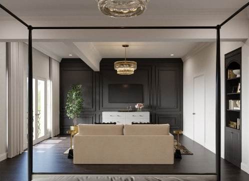 Completed Partition Interior After